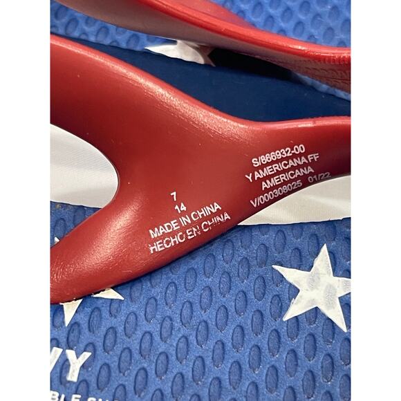Old Navy Baby Blue Red Stars Patriotic Sandals Size 7 - Picture 5 of 6
